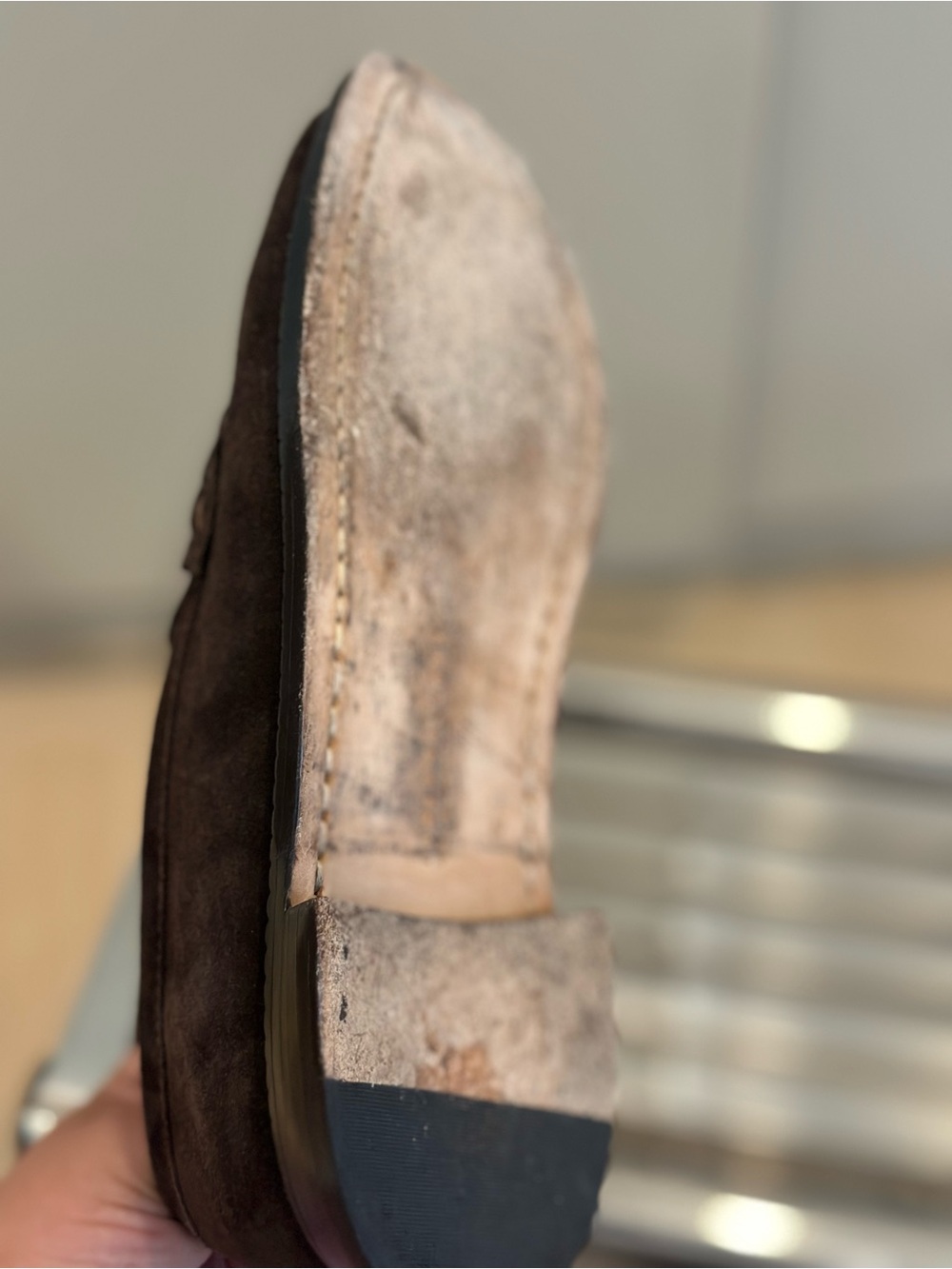 Freda Salvador Elba Espresso Suede Penny Loafers - Picture 12 of 13